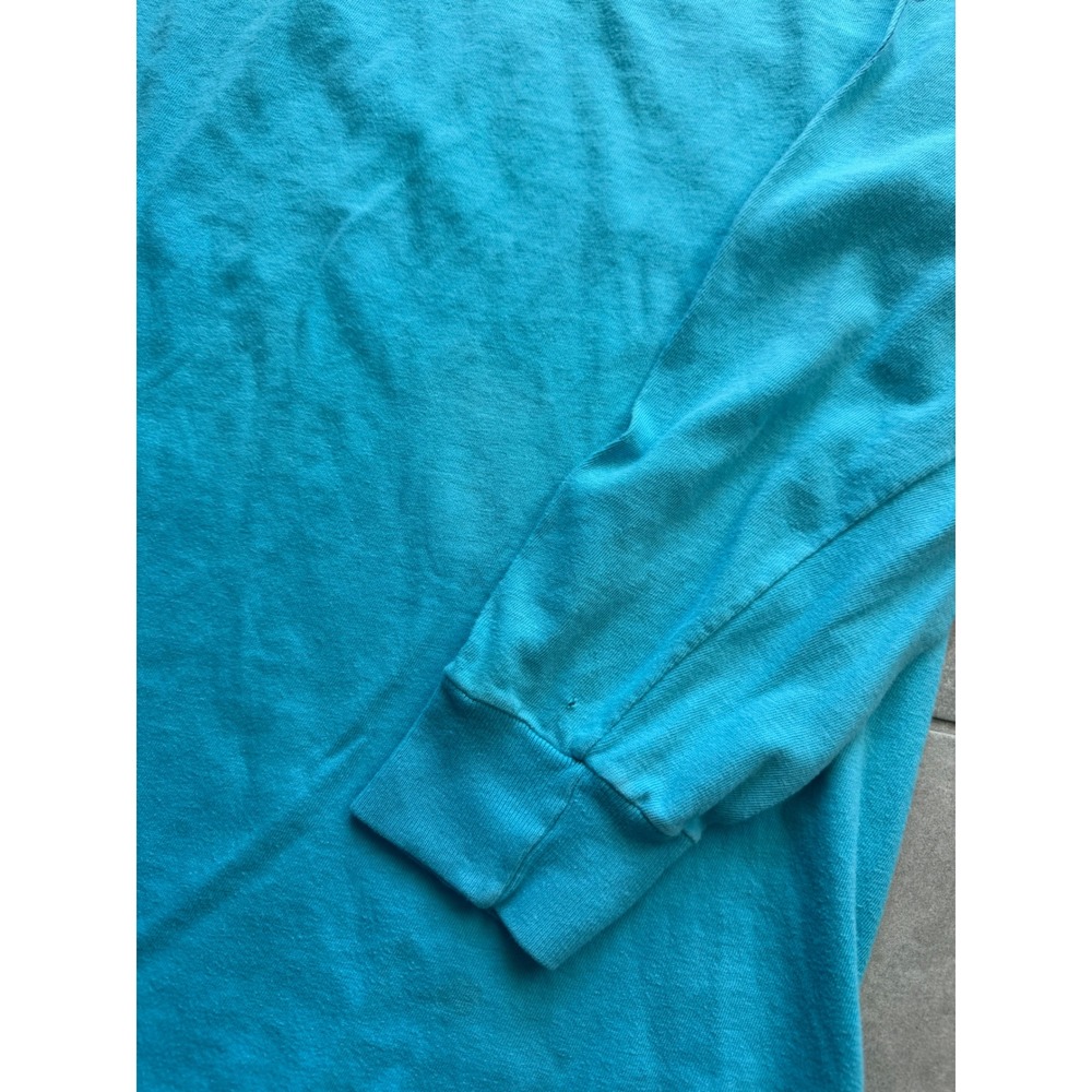 Vintage 90s Ocean Pacific Long Sleeve Graphic T-Shirt Blue Mens Fits Like Medium - Picture 6 of 7